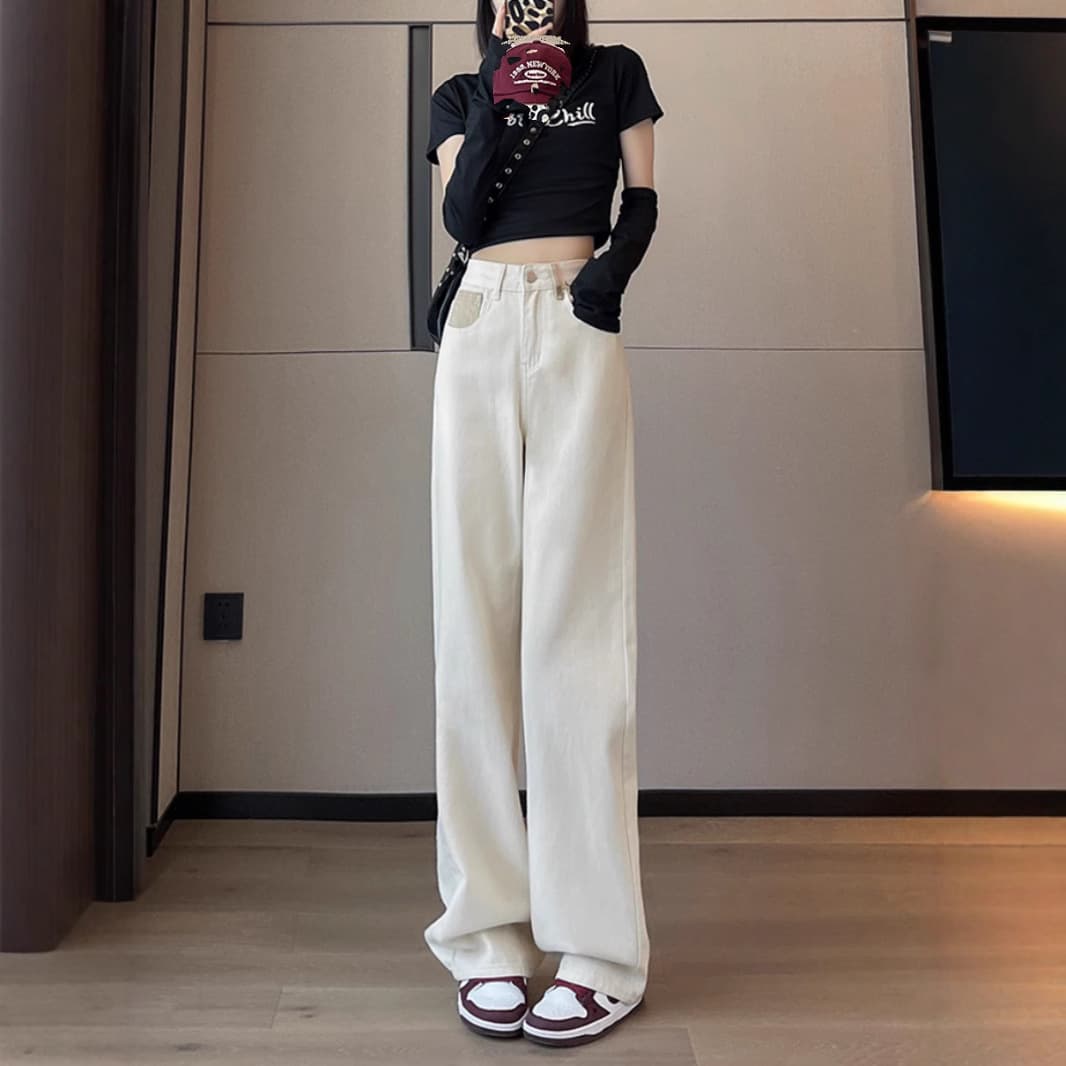 ルーズワイドストレートデニム