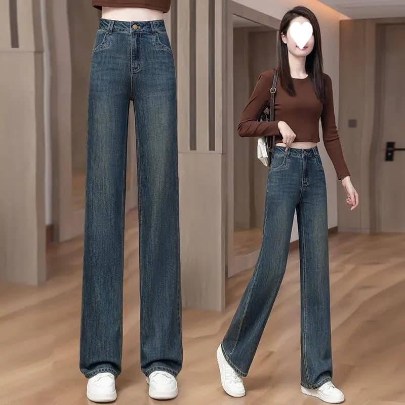 ハイウエストストレートデニム