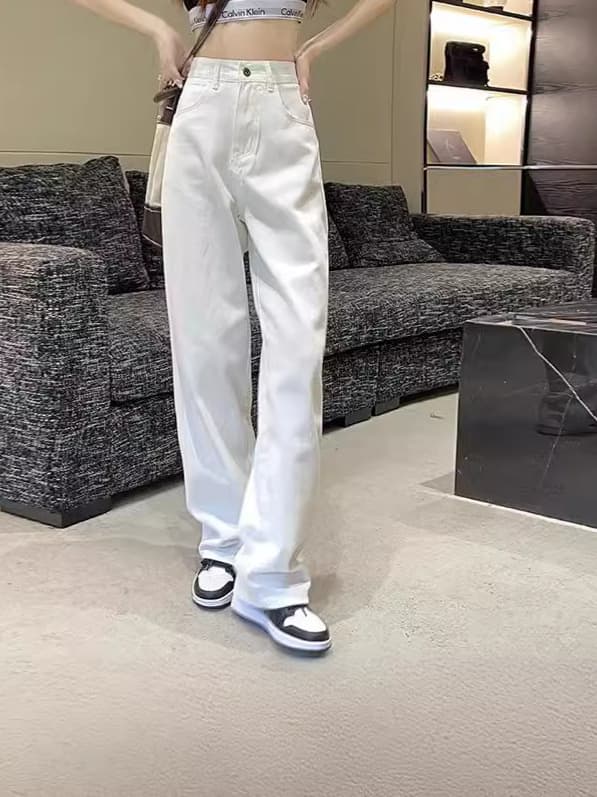 ハイウエストワイドストレートデニム
