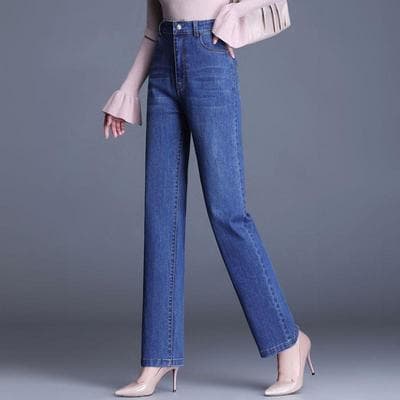 すっきりシルエット ストレートデニム