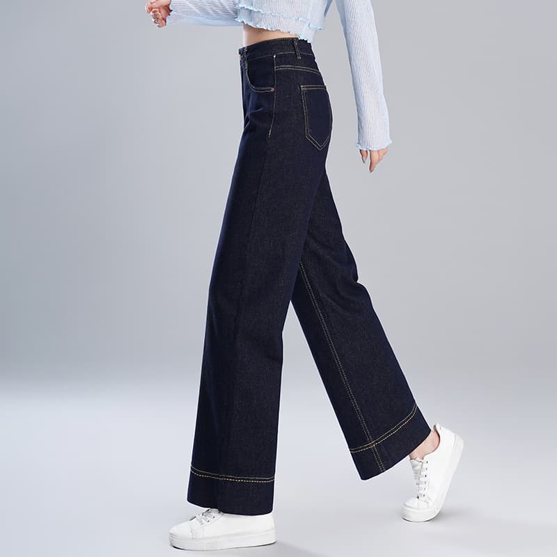 ハイウエストストレートデニムパンツ