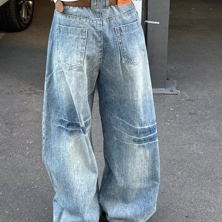 ストレートデニム ふんわりシルエットデニムパンツ