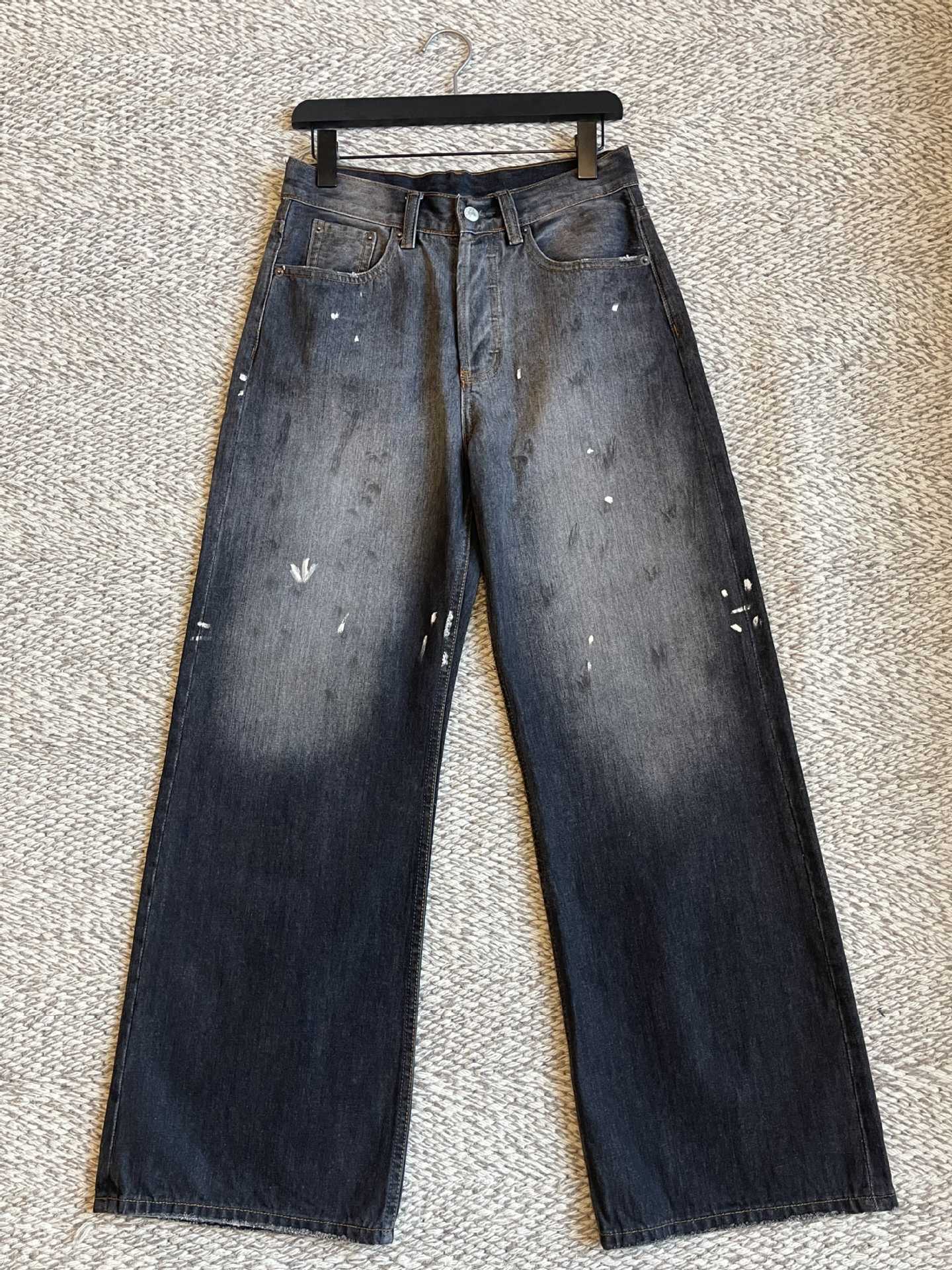 アートペイント加工 ストレートデニム