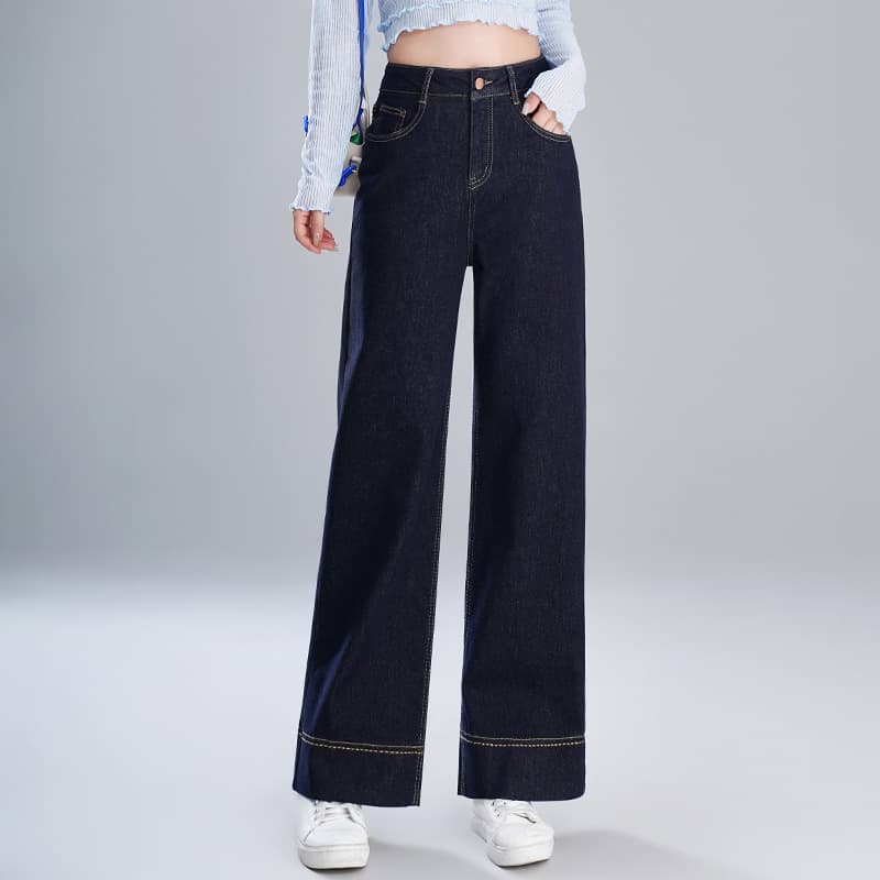 ハイウエストストレートデニムパンツ