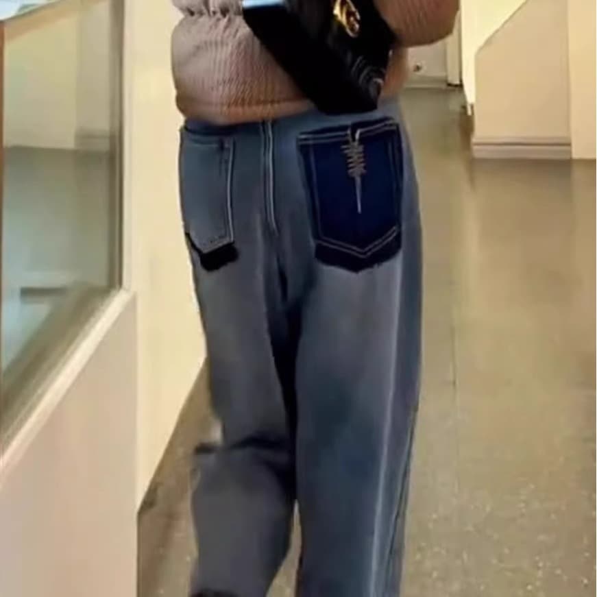 ストレートデニム ゆったりワイド デニムパンツ