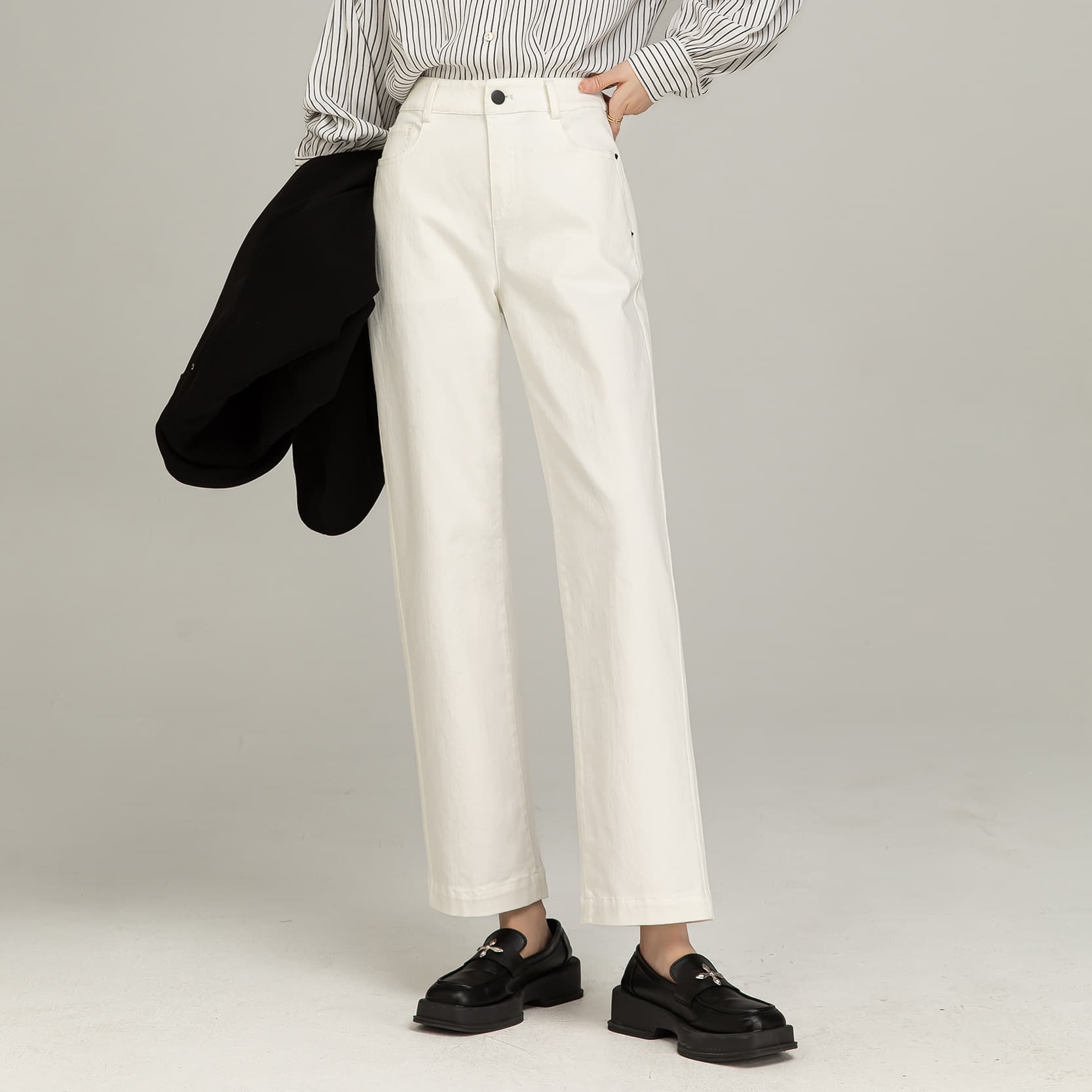 ストレートデニム すっきりシルエットデニムパンツ