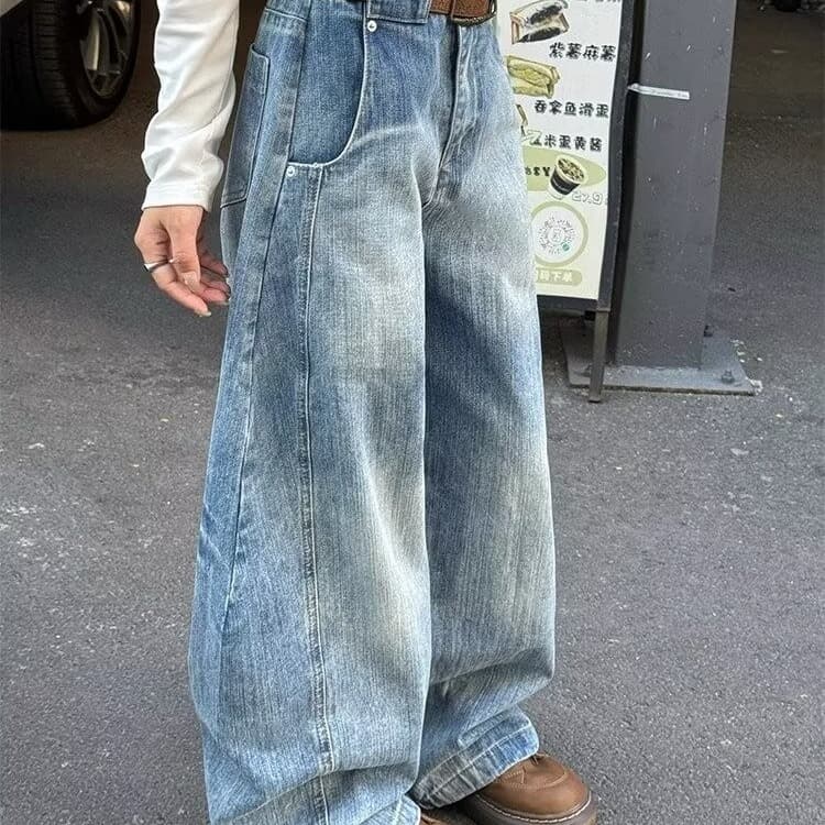 ストレートデニム ふんわりシルエットデニムパンツ
