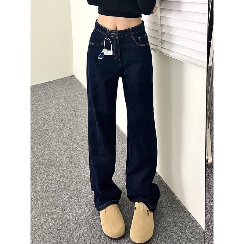 ゆるだぼシルエット ストレートデニム