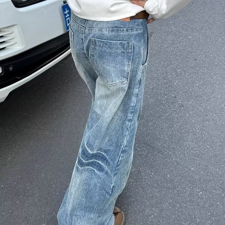 ストレートデニム ふんわりシルエットデニムパンツ