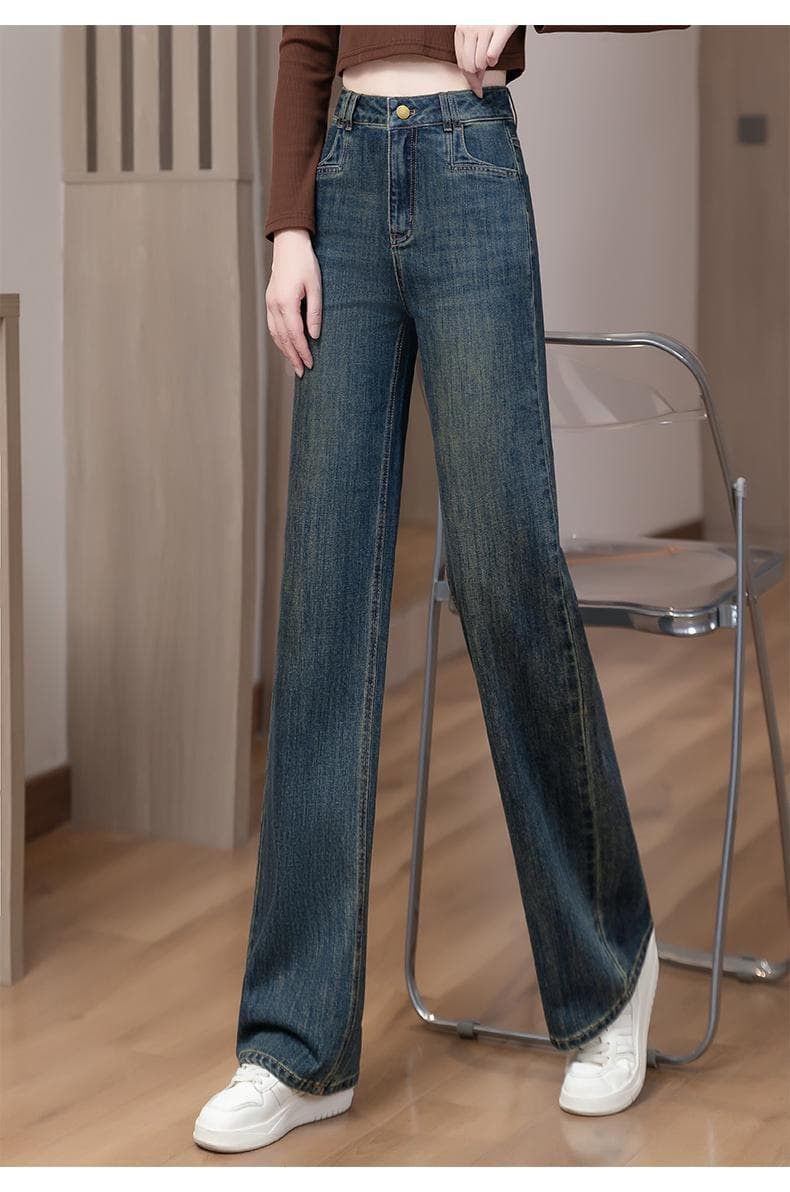 ハイウエストストレートデニム