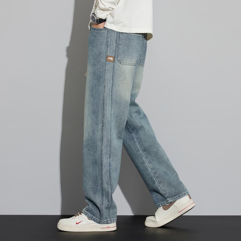 ストレートデニム ゆったりシルエット デニムパンツ