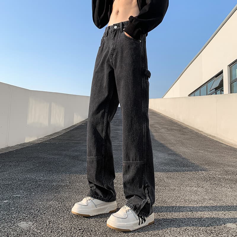 ストレートデニム ゆったりストレートワークデニム