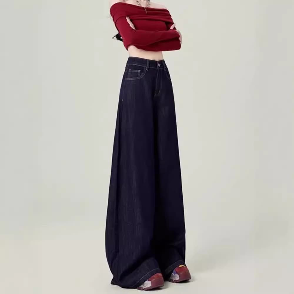 ストレートデニム ストレートロングシルエット バギーデニムパンツ