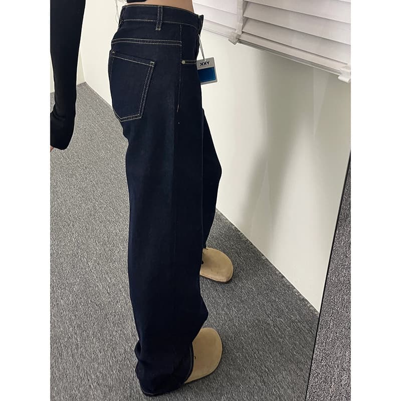 ゆるだぼシルエット ストレートデニム