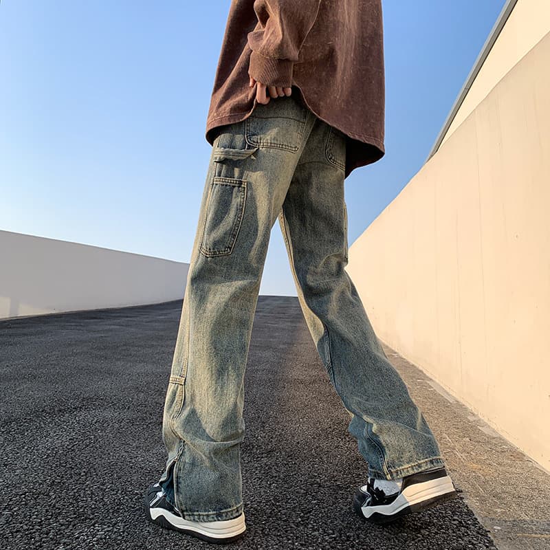 ストレートデニム ゆったりストレートワークデニム