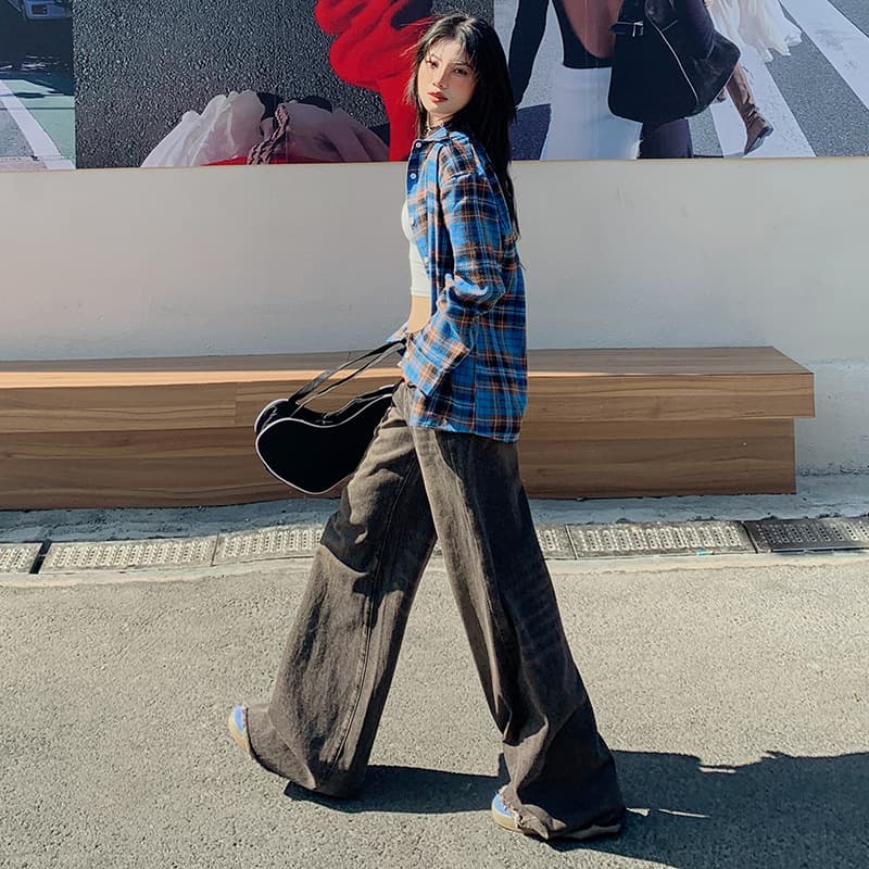 ゆとりシルエット ストレートデニム