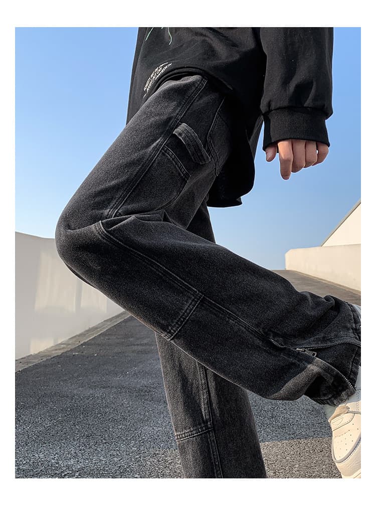 ストレートデニム ゆったりストレートワークデニム