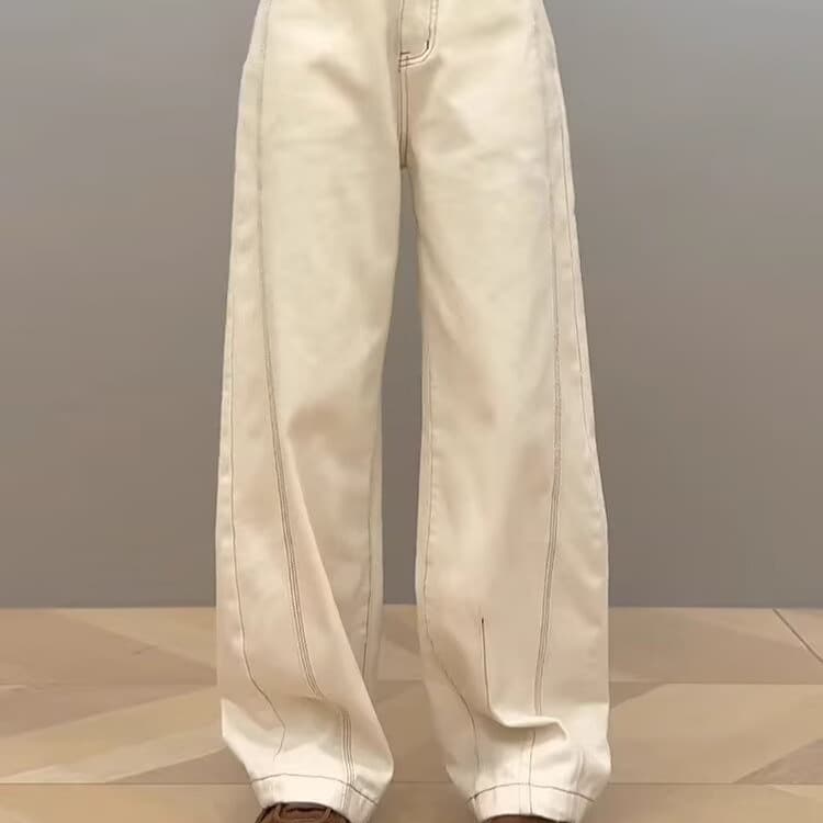 ゆったりシルエット ストレートデニム