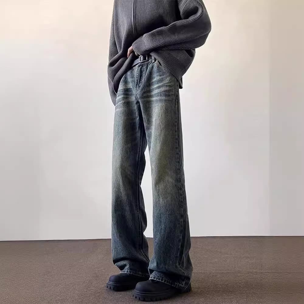 なめらかシルエット ストレートデニム