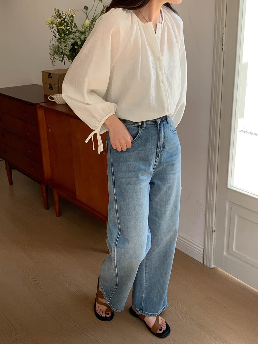 ゆったりシルエット リラックスストレートデニム