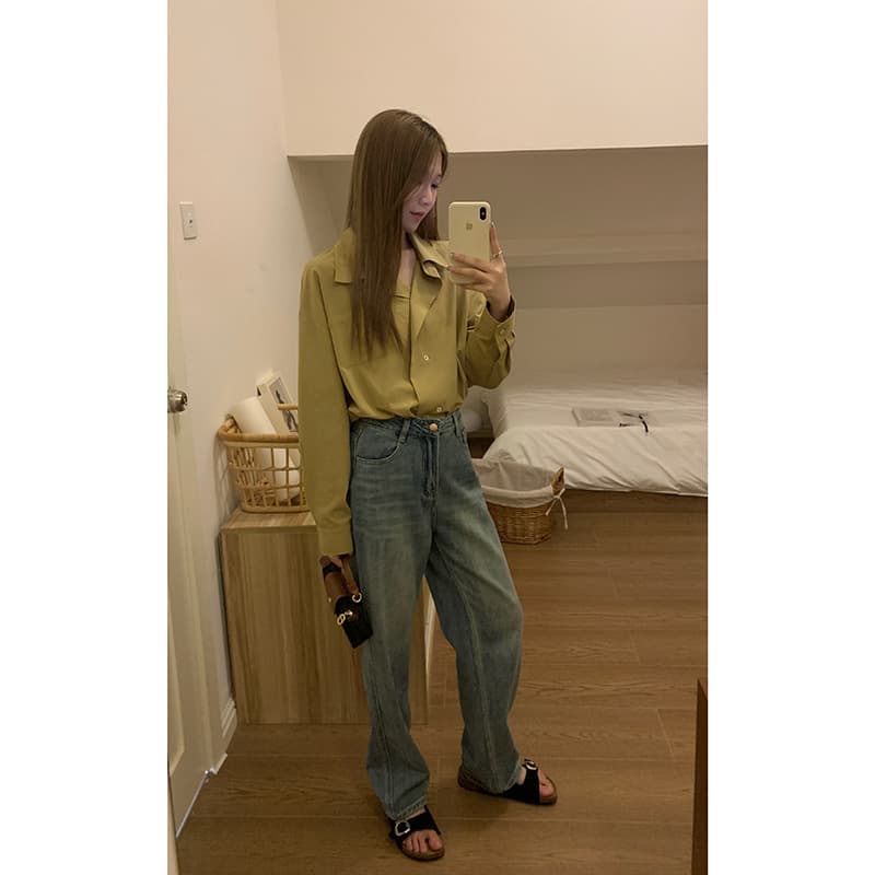 ゆったりシルエットストレートデニム
