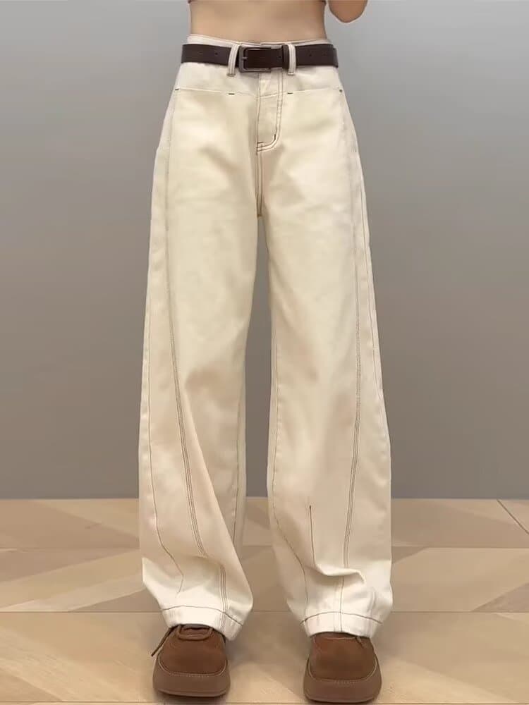ゆったりシルエット ストレートデニム
