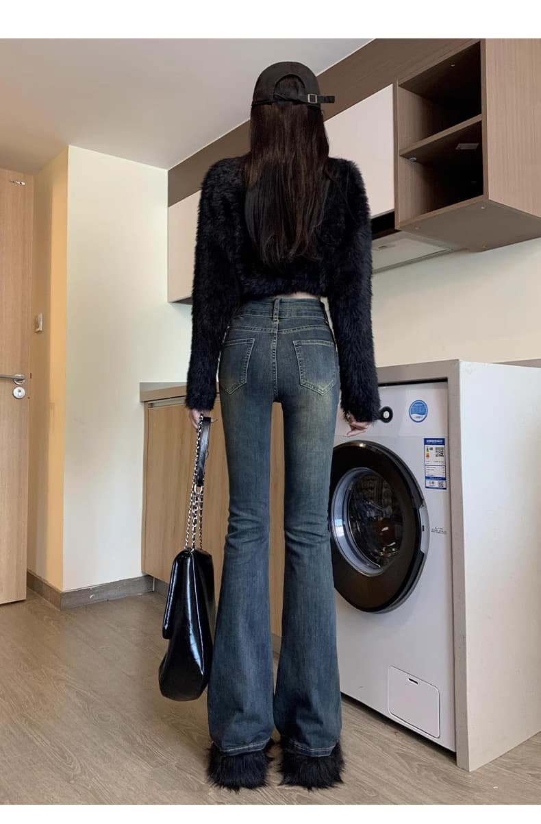 ハイウエストストレートデニム