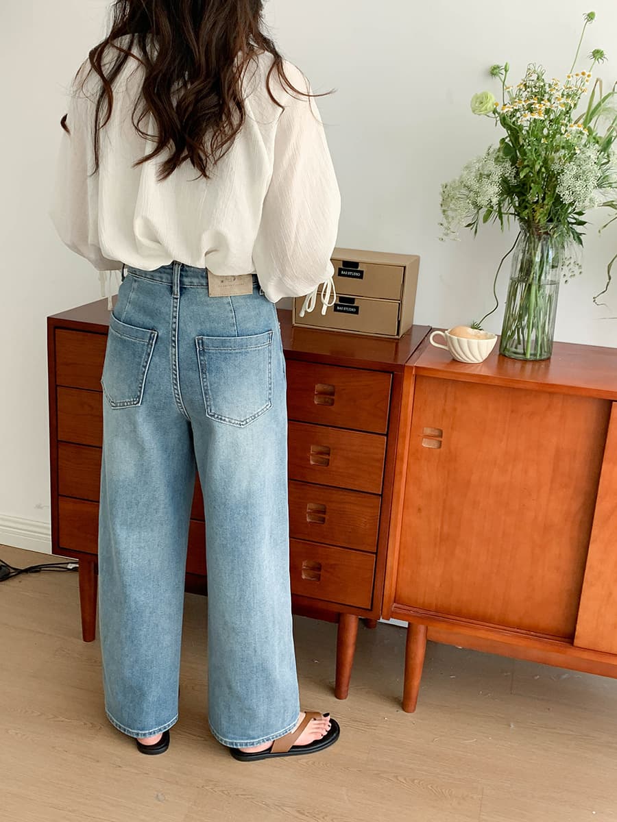ゆったりシルエット リラックスストレートデニム