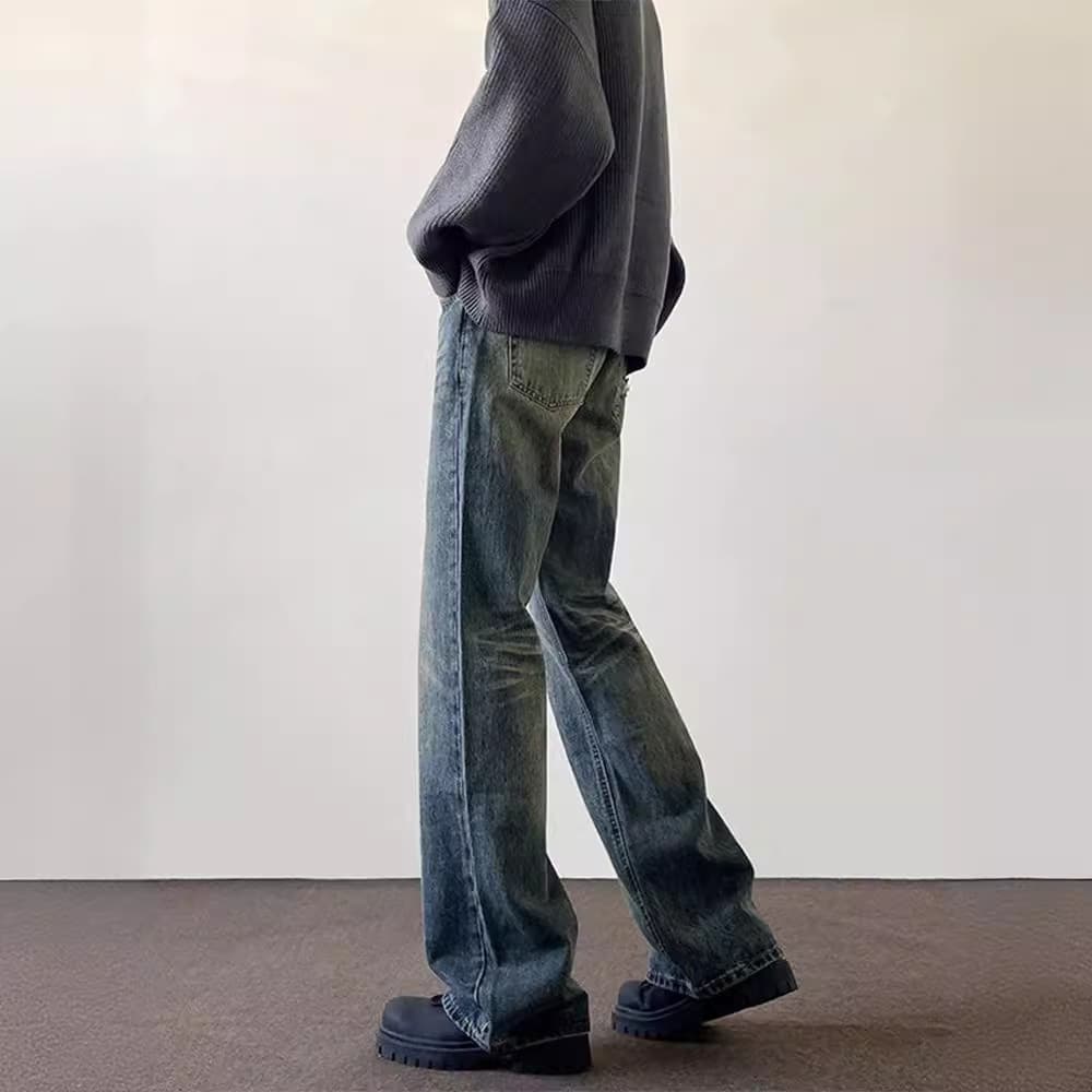 なめらかシルエット ストレートデニム