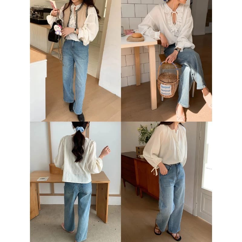ゆったりシルエット リラックスストレートデニム