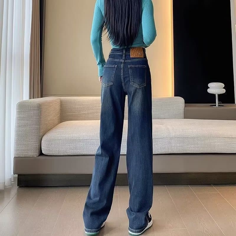 ハイウエストワイドストレートデニム