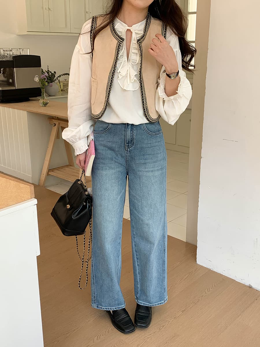 ゆったりシルエット リラックスストレートデニム