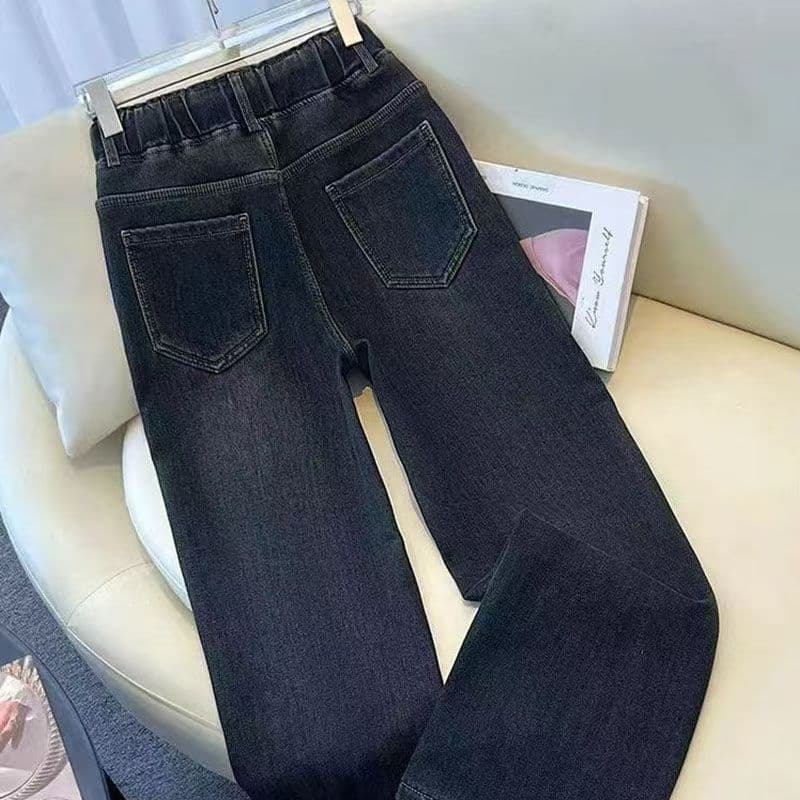 ウエストゴム楽ちんストレートデニム