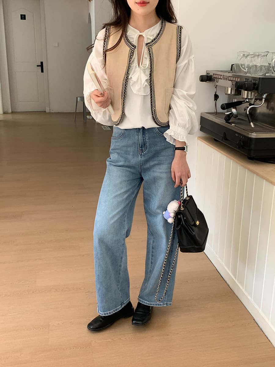 ゆったりシルエット リラックスストレートデニム