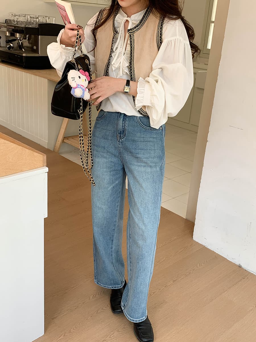 ゆったりシルエット リラックスストレートデニム